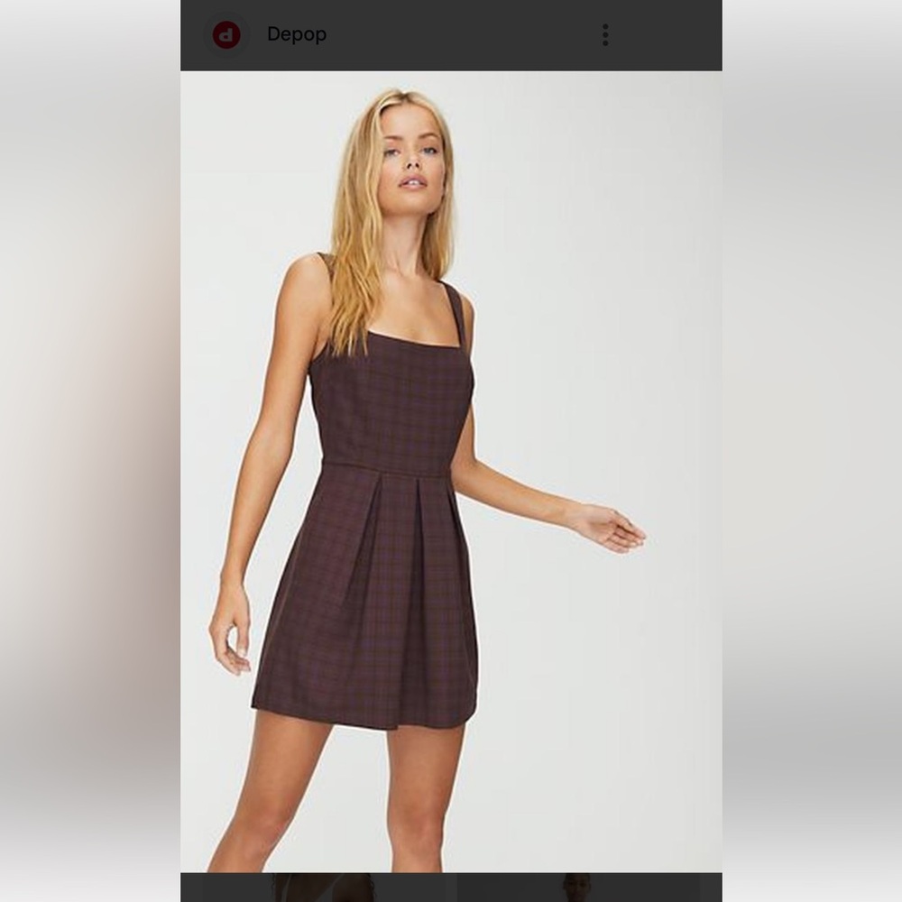 Sunday Best Tasha Check Mini sleeves Dress size 8